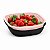 Tupperware Cesto Allegra 1,3 Litros Preto e Rosa Algodão Doce - Imagem 2