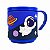 Caneca Infantil Astronauta Emborrachada Alto Relevo 3D 250ml Azul - Imagem 4