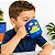 Caneca Infantil Dino T-Rex Emborrachada Alto Relevo 3D 250ml Azul - Imagem 2