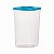 Tupperware Fresh Box Quadrada 1,5 litro Transparente e Azul - Imagem 1