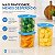 Tupperware Fresh Box Quadrada 1,5 litro Transparente e Azul - Imagem 8