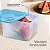 Tupperware Fresh Box Quadrada 5,2 litros Transparente e Azul - Imagem 4