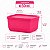 Tupperware Refri Line Quadrado 650ml Rosa Glamour - Imagem 2