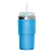 Tupperware Copo Térmico Big T com Canudo 630ml Azul Grécia - Imagem 1