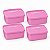 Kit Tupperware Jeitosinho 400ml Rosa Tutu 4 peças - Imagem 1