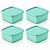 Kit Tupperware Jeitosinho 400ml Verde Geada 4 peças - Imagem 1