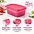 Tupperware Super Fresh Retângular 1,3 litro Rosa Glamour - Imagem 3