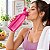 Tupperware Garrafa Eco Tupper Quadrada Plus 1 litro Rosa Beijo - Imagem 3