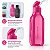 Tupperware Garrafa Eco Tupper Quadrada Plus 1 litro Rosa Beijo - Imagem 4