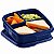 Tupperware Basic Line com Divisórias 550ml Azul Mar Profundo - Imagem 1