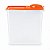 Tupperware Porta Cereais 2,8 litros Transparente e Laranja - Imagem 1