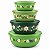 Kit Tupperware Tigela Aloha Folhas de Ouro Verde 4 peças - Imagem 1