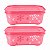 Kit Tupperware Freezer Line 450ml Rosa Beijo 2 peças - Imagem 1