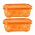Kit Tupperware Freezer Line 450ml Laranja 2 peças - Imagem 1