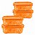Kit Tupperware Freezer Line 450ml Laranja 4 peças - Imagem 1