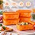 Kit Tupperware Freezer Line 450ml Laranja 4 peças - Imagem 4
