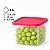 Tupperware Refri Line Quadrado 1 litro Transparente e Rosa - Imagem 3