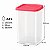 Tupperware Refri Line Quadrado 2,2 litros Transparente e Rosa - Imagem 2