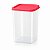 Tupperware Refri Line Quadrado 2,2 litros Transparente e Rosa - Imagem 1