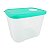 Tupperware Freezertime 1 litro Transparente tampa Verde - Imagem 1