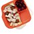 Tupperware Basic Line com Divisórias 550ml Laranja Neon - Imagem 1