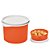 Tupperware Redondinha 500ml + Mini Snack Cup 70ml Laranja Neon kit 2 Peças - Imagem 1