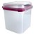 Tupperware Modular Quadrado Plus 4 Litros Rosa escuro - Imagem 1