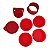 Tupperware Burguer Express Kit Vermelho 6 peças para Hambúrguer - Imagem 6