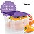 Tupperware Fresh Smart Quadrado 1 litro Transparente tampa Roxa - Imagem 1