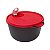 Tupperware Cristalwave 2 litros Preta e Vermelha - Imagem 2