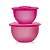 Tupperware Par Perfeito Tigela Murano 2,5 litros + 4,3 litros Rosa Kit 2 peças - Imagem 1