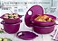 Tupperware Cristalwave Roxo Kit 4 peças Geração 3 - Imagem 1