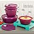 Tupperware Cristalwave Roxo Kit 4 peças Geração 3 - Imagem 2