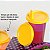 Tupperware Copinho Rosa 200ml Tampa Amarela - Imagem 1