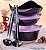 Tupperware Kit Elegância Tritan Preto e Roxo 5 peças Importado - Imagem 1