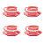 Kit Tupperware Cupcake na Xícara 150ml Rosa 4 peças - Imagem 1