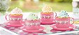 Tupperware Cupcake na Xícara 150ml Rosa Estampada Kit 4 peças - Imagem 1