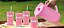 Tupperware Copos Colors Rosa Estampados + A Jarra Rosa Kit 5 Peças - Imagem 1