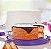 Tupperware Big Cake Redondo Branco com base Roxa - Porta Bolo - Imagem 1