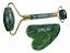 Roller Massageador Facial Manual & Guasha Pedra Natural Jade Unicare - Imagem 1