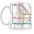 Caneca Mapa metrô de Londres - Imagem 1