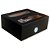 Caixa Umidora Black para 50 charutos - Tampa Bipartida com Vidro, Higrômetro e Efusor - Imagem 1