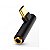 Adaptador USB C 90 graus para fone de ouvido P2 e microfone - Imagem 1