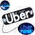 Painel de Led Luminoso UBER Placa para carro/ Motorista de Aplicativo com 2 Ventosas - Imagem 1
