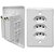 Tomada Tripla Completa 4x2 10a Stylus Ilumi - Imagem 1