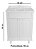 Gabinete Lavatório Para Banheiro Com Cuba Gabmax Branco Astra+ - Imagem 3