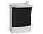 Gabinete P/ Banheiro Astra Gab Fit Pvc 2 Portas + Gavetão Branco com Preto - Imagem 2