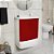 Gabinete P/ Banheiro Astra Gab Fit Pvc 2 Portas + Gavetão Branco com Vermelho - Imagem 1