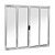 Janela Aluminio 4 Folhas Vidro Liso 100c X 150 - Imagem 1