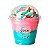Copo algodão doce tampa bolha + marshmallow bicolor - Imagem 1